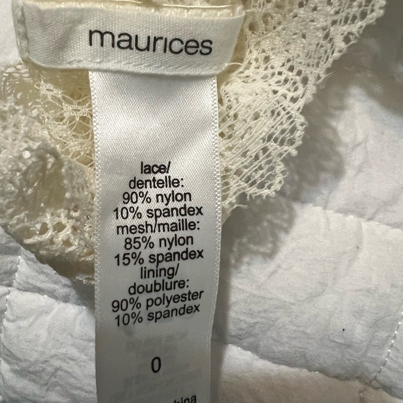 Maurices Cream Lace Bra with Scalloped Trim - Picture 4 of 4